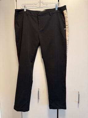 Scotch&Soda Woman Pant with side Ivory & Black with rust color trim